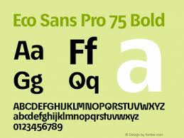 Пример шрифта Eco Sans Pro